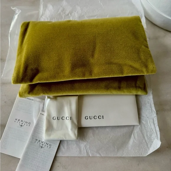 NWT GUCCI 56 mm Brown Multi Sunglasses with logo charms. - Picture 12 of 14